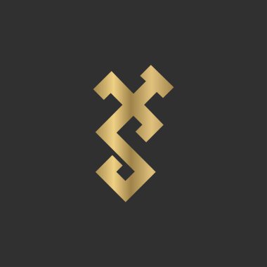 Alphabet Initials logo XS, SX, X and S