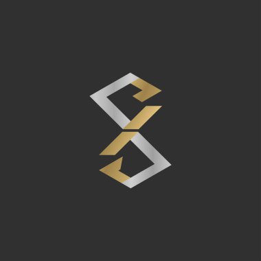 Alphabet Initials logo XS, SX, X and S