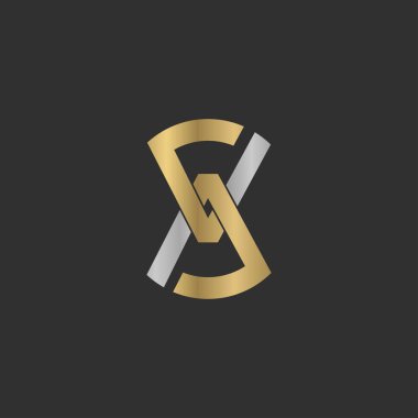 Alphabet Initials logo XS, SX, X and S