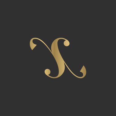 Alphabet Initials logo XS, SX, X and S