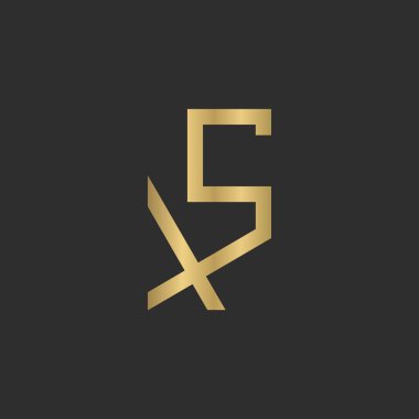 Alphabet Initials logo XS, SX, X and S