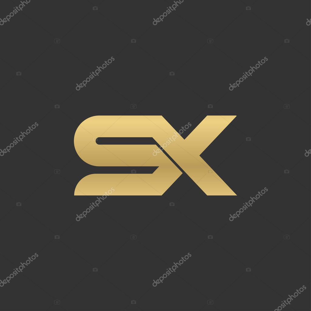 Alphabet Initials logo XS, SX, X and S