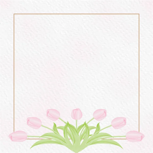 Watercolor Natural Tulip Flower Leave Set Design — Vettoriale Stock