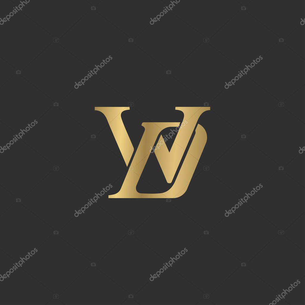 Alphabet Initials logo DW, WD, D and W