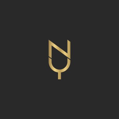 Alfabe Baş harfleri ZY, YZ, Z ve Y logosu