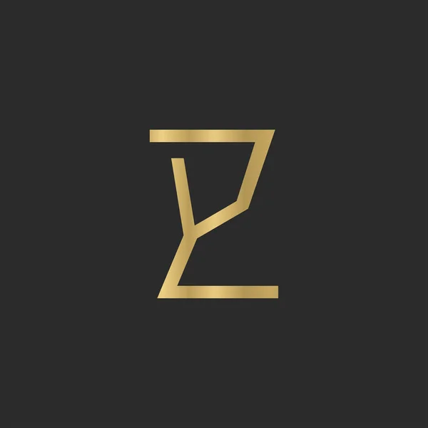 アルファベットイニシャルロゴZy ZとY — ストックベクタ