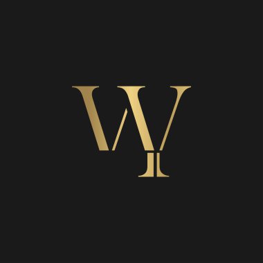 Alfabe Baş harfleri WY, YW, W ve Y logosu