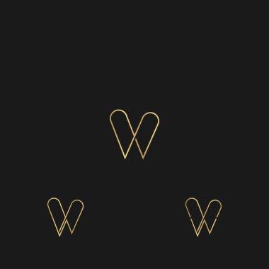 Alfabe Baş harfleri WY, YW, W ve Y logosu
