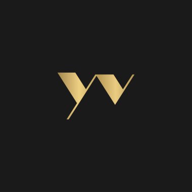 Alfabe Baş harfleri WY, YW, W ve Y logosu