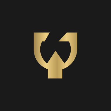 Alfabe Baş harfleri WY, YW, W ve Y logosu