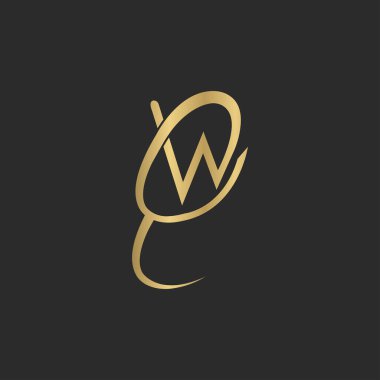 Alfabe Baş harfleri WY, YW, W ve Y logosu