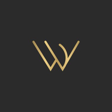 Alfabe Baş harfleri WY, YW, W ve Y logosu