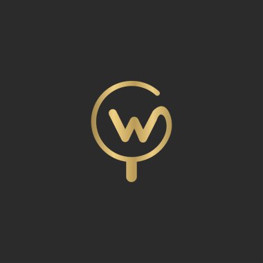 Alfabe Baş harfleri WY, YW, W ve Y logosu