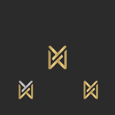 Alfabe Baş harfleri WY, YW, W ve Y logosu