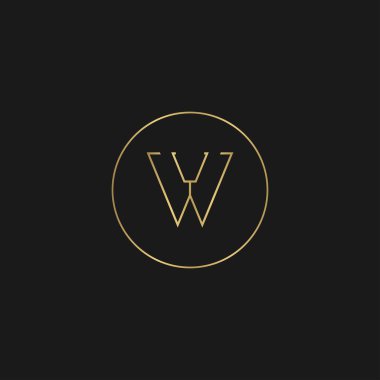 Alfabe Baş harfleri WY, YW, W ve Y logosu