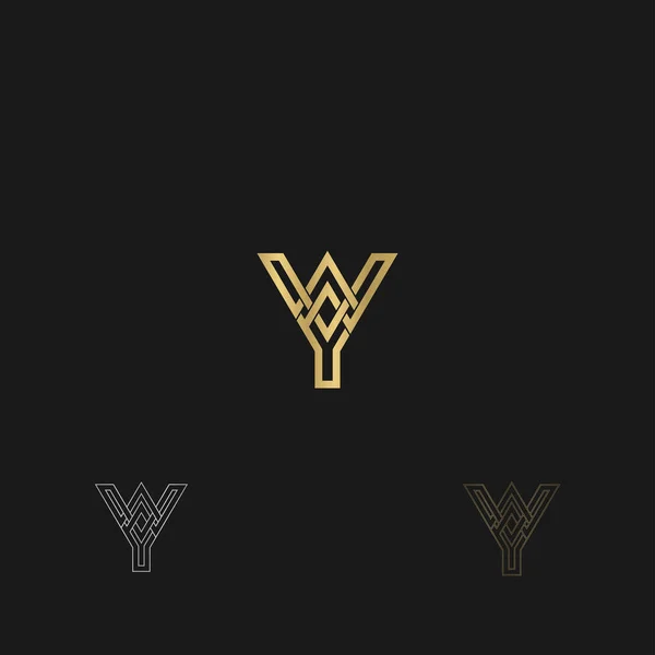 英文字母首字母标识Wy W和Y — 图库矢量图片