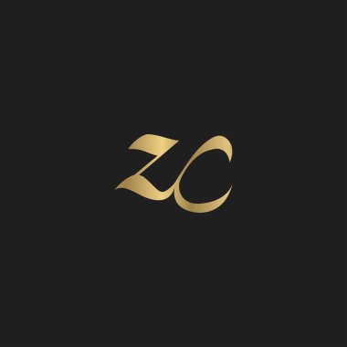 CZ, ZC, C ve Z soyut ilk harfli alfabe logosu tasarımı