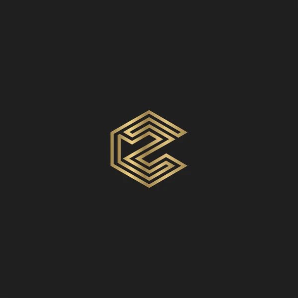 Abstrakt Indledende Monogram Bogstav Alfabet Logo Design – Stock-vektor