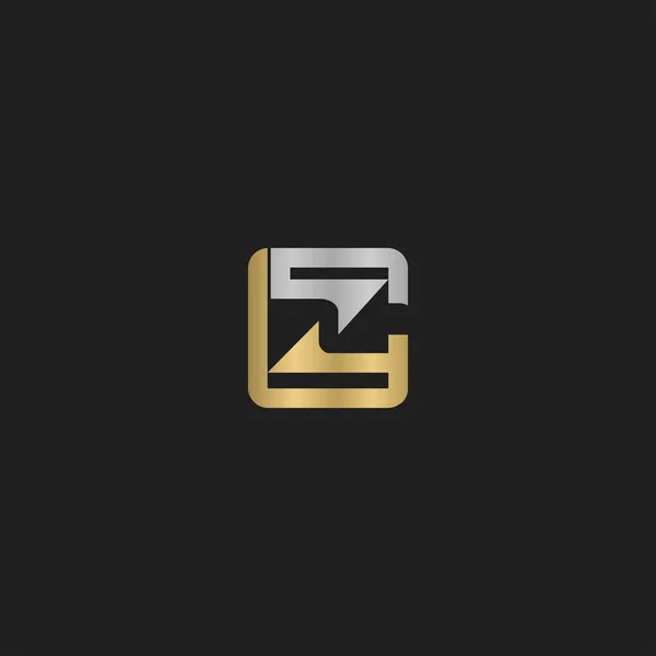 Zアブストラクト初期モノグラム文字アルファベットロゴデザイン — ストックベクタ