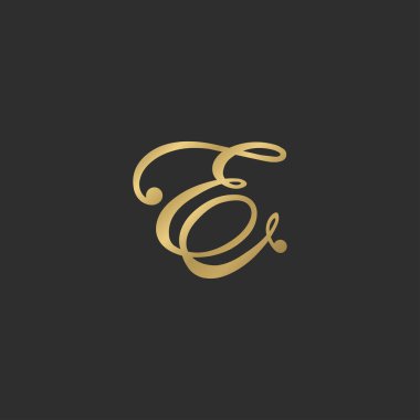 EW, we, E ve W soyut ilk harfli alfabe logosu tasarımı