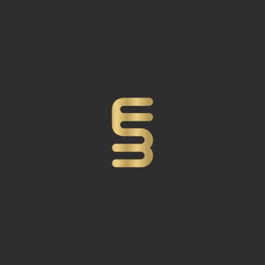 EW, we, E ve W soyut ilk harfli alfabe logosu tasarımı