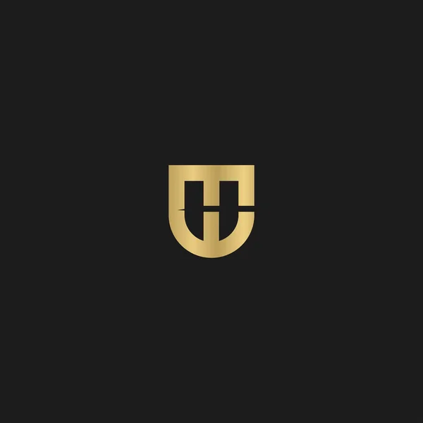 Soyut Ilk Harfli Alfabe Logosu Tasarımı — Stok Vektör