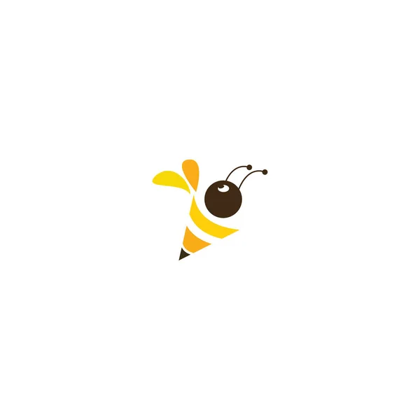 Plantilla Diseño Insectos Logo Abeja Miel — Vector de stock
