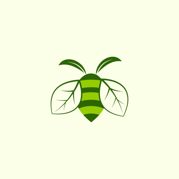 Plantilla Diseño Insectos Logo Abeja Miel — Vector de stock