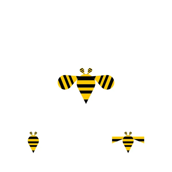 Templat Desain Logo Lebah Madu - Stok Vektor