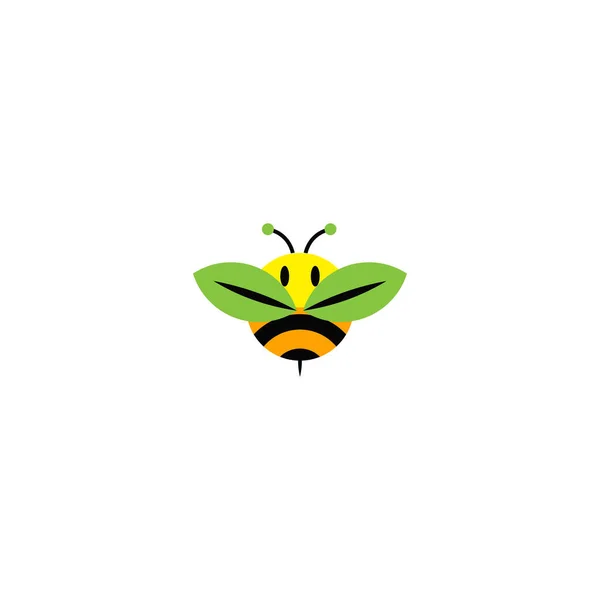Plantilla Diseño Insectos Logo Abeja Miel — Archivo Imágenes Vectoriales