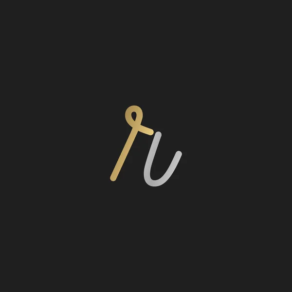 字母首字母标识Ur U和R — 图库矢量图片