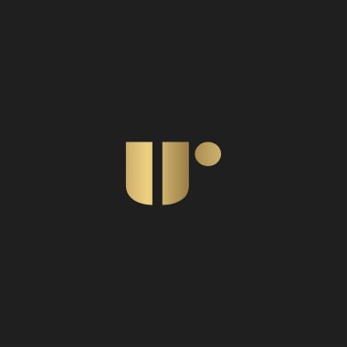 UR, RU, U ve R Soyut ilk monogram harf logosu tasarımı