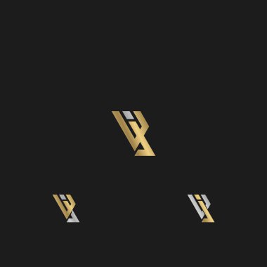 JW, WJ, J ve W Soyut ilk monogram harf alfabesi logosu tasarımı