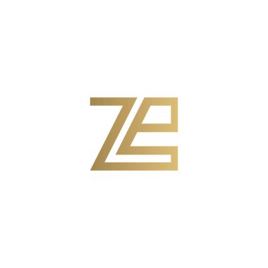 Alfabe harfleri Baş harfleri Monogram logosu EZ, ZE, E ve Z