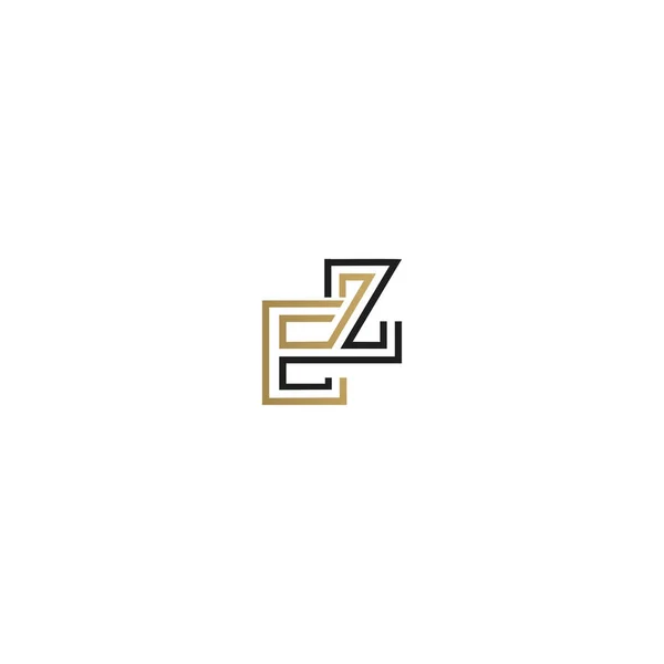 E和Z摘要初始单字字母标识设计 — 图库矢量图片
