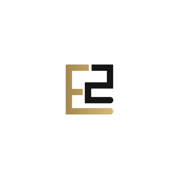 E和Z摘要初始单字字母标识设计 — 图库矢量图片