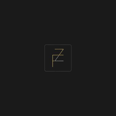Alfabe harfleri Baş harfleri: Monogram logosu FZ, ZF, F ve Z