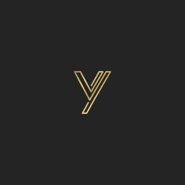 VY, YV, V ve Y Soyut ilk monogram harf alfabesi logosu tasarımı