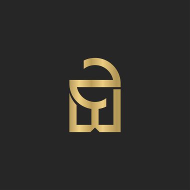 WZ, ZW, W ve Z soyut ilk harfli alfabe logosu tasarımı