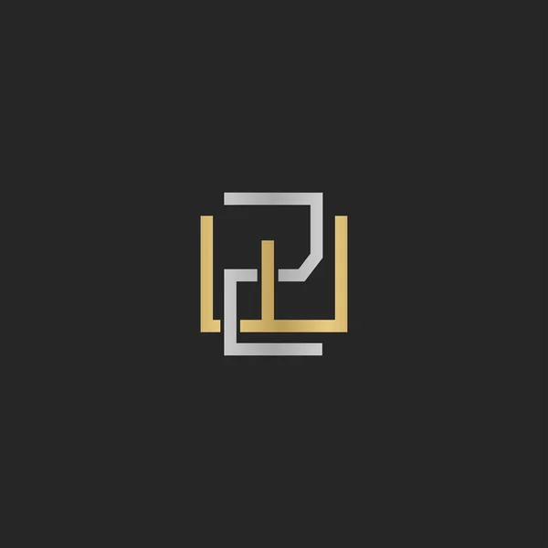 Abstract First Monogram Letter 알파벳 디자인 — 스톡 벡터