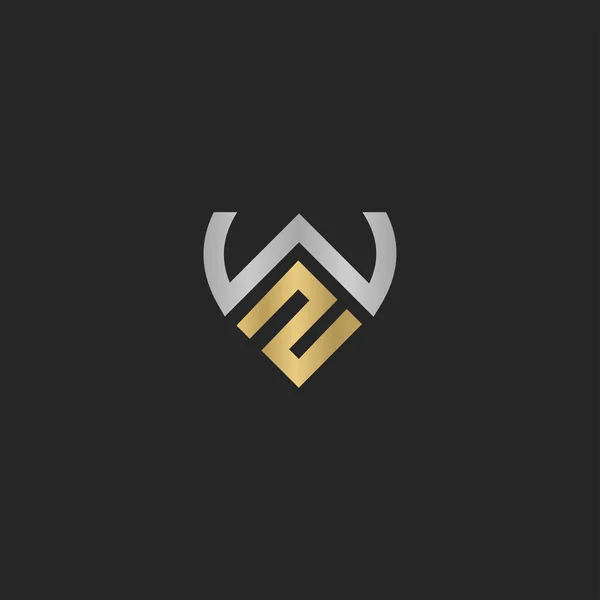 Und Abstraktes Anfangsmonogramm Buchstabe Alphabet Logo Design — Stockvektor