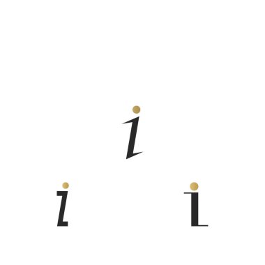 İZ, ZI, I ve Z soyut ilk monogram harf logosu tasarımı