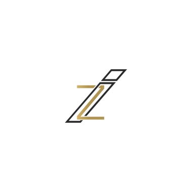 İZ, ZI, I ve Z soyut ilk monogram harf logosu tasarımı