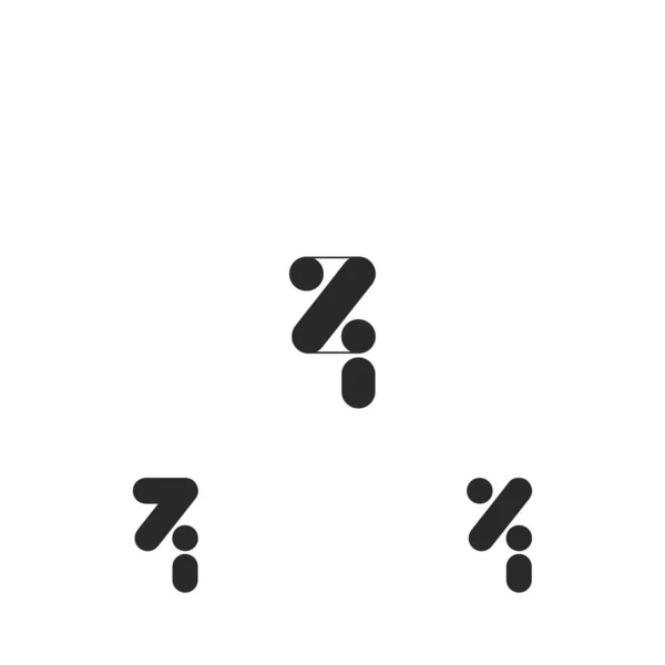 Abstraktní Prvotní Návrh Loga Monogramu — Stockový vektor