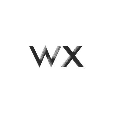 XW, WX, X ve W Soyut ilk monogram harf logosu tasarımı