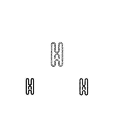 XW, WX, X ve W Soyut ilk monogram harf logosu tasarımı