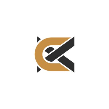 XC, CX, X ve C Soyut ilk monogram harf alfabesi logosu tasarımı