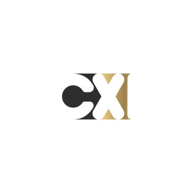 XC, CX, X ve C Soyut ilk monogram harf alfabesi logosu tasarımı