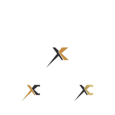 Yaratıcı soyut harf CX logo tasarımı. Bağlı harf XC logo tasarımı.