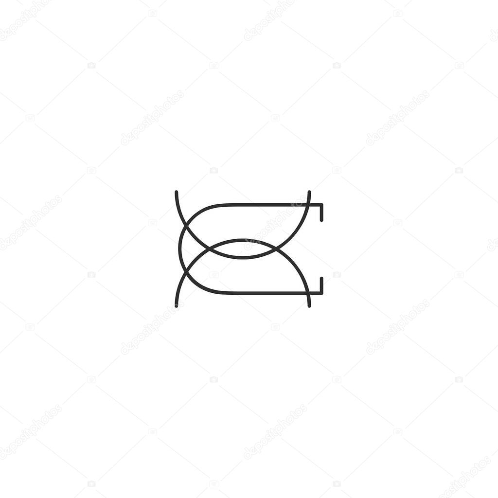 XC, CX, X AND C Abstract initial monogram letter alphabet logo design